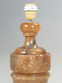 Alabaster Hand-Carved Lamp
