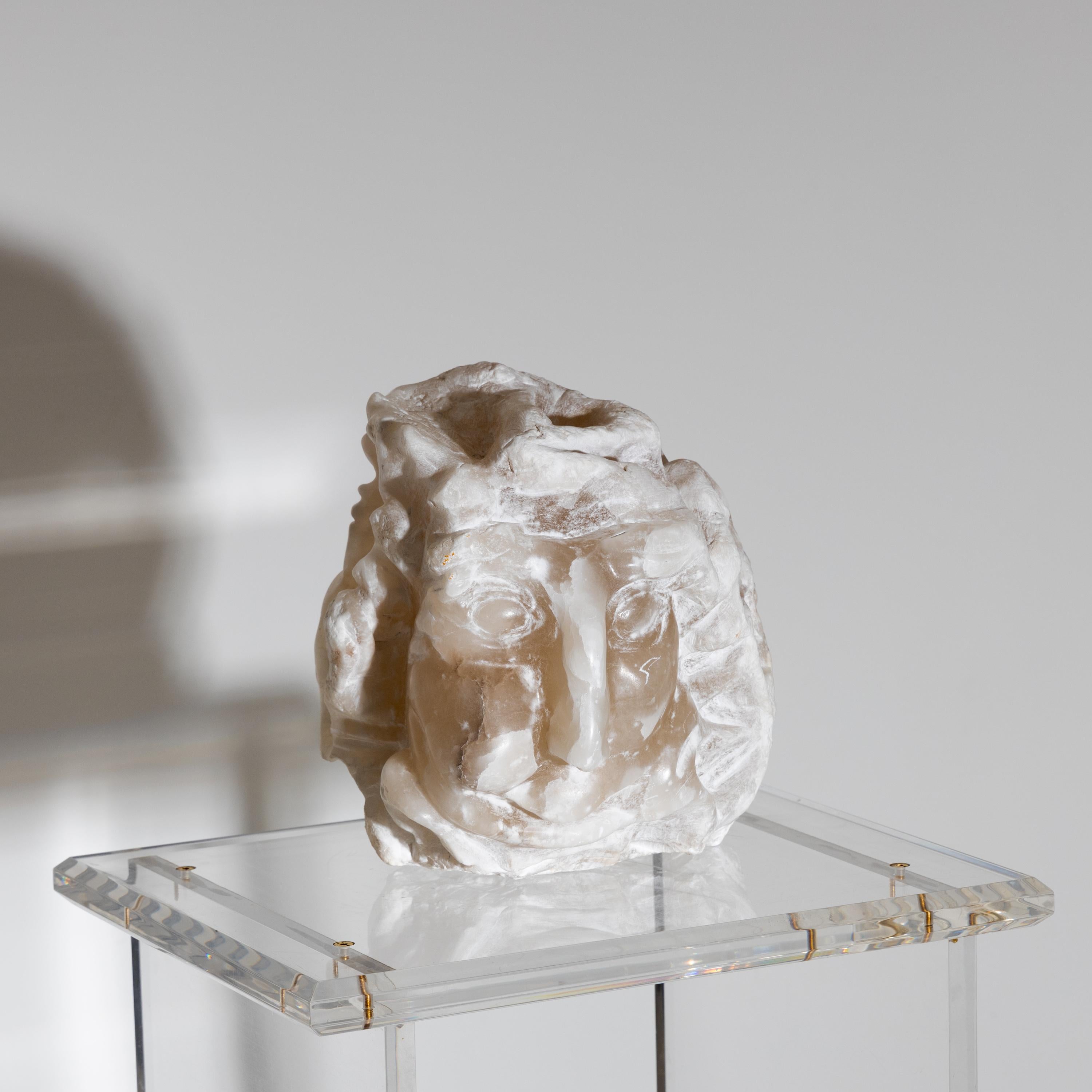 Modern Alabaster Head, 20th Century For Sale