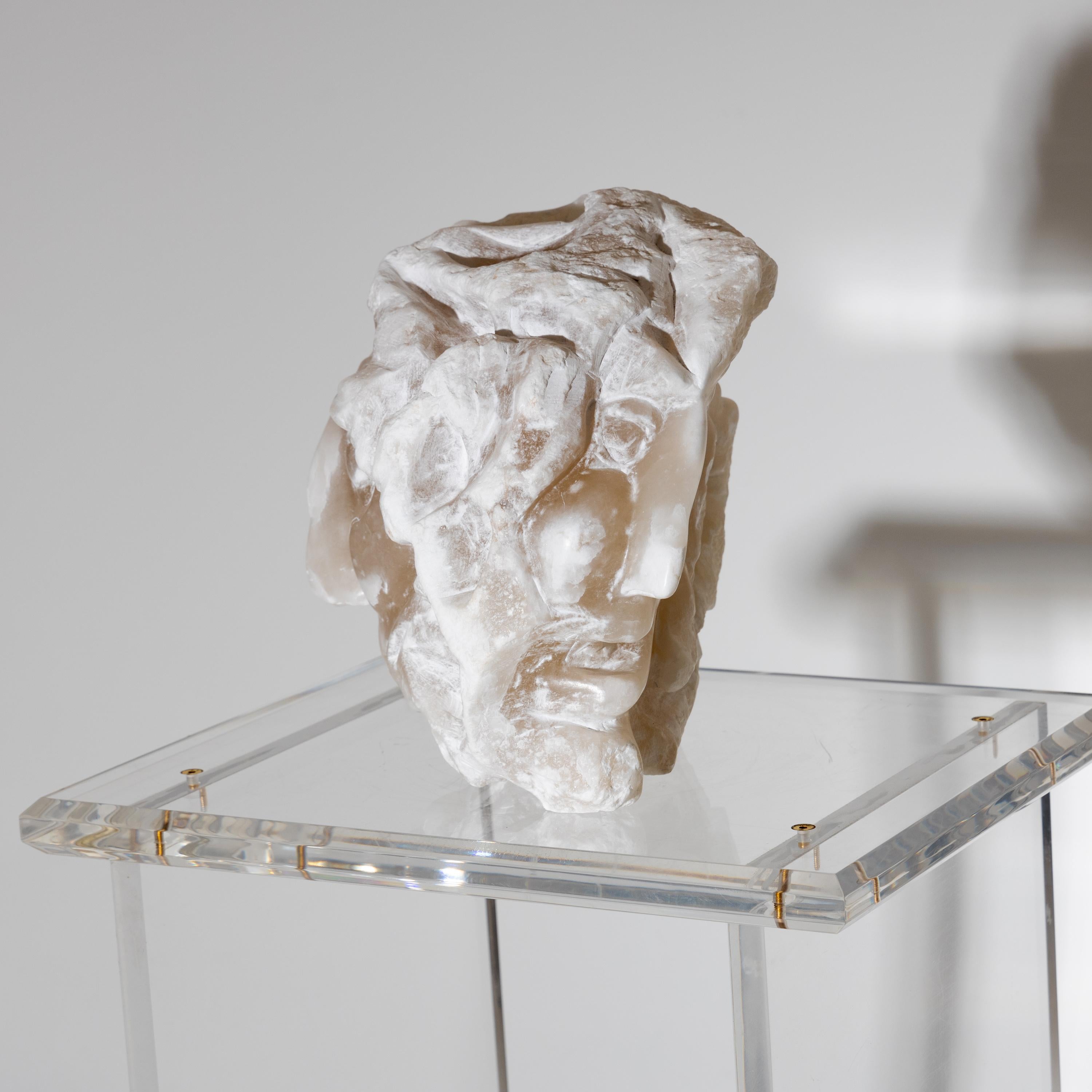 Alabaster Head, 20th Century In Good Condition For Sale In Greding, DE