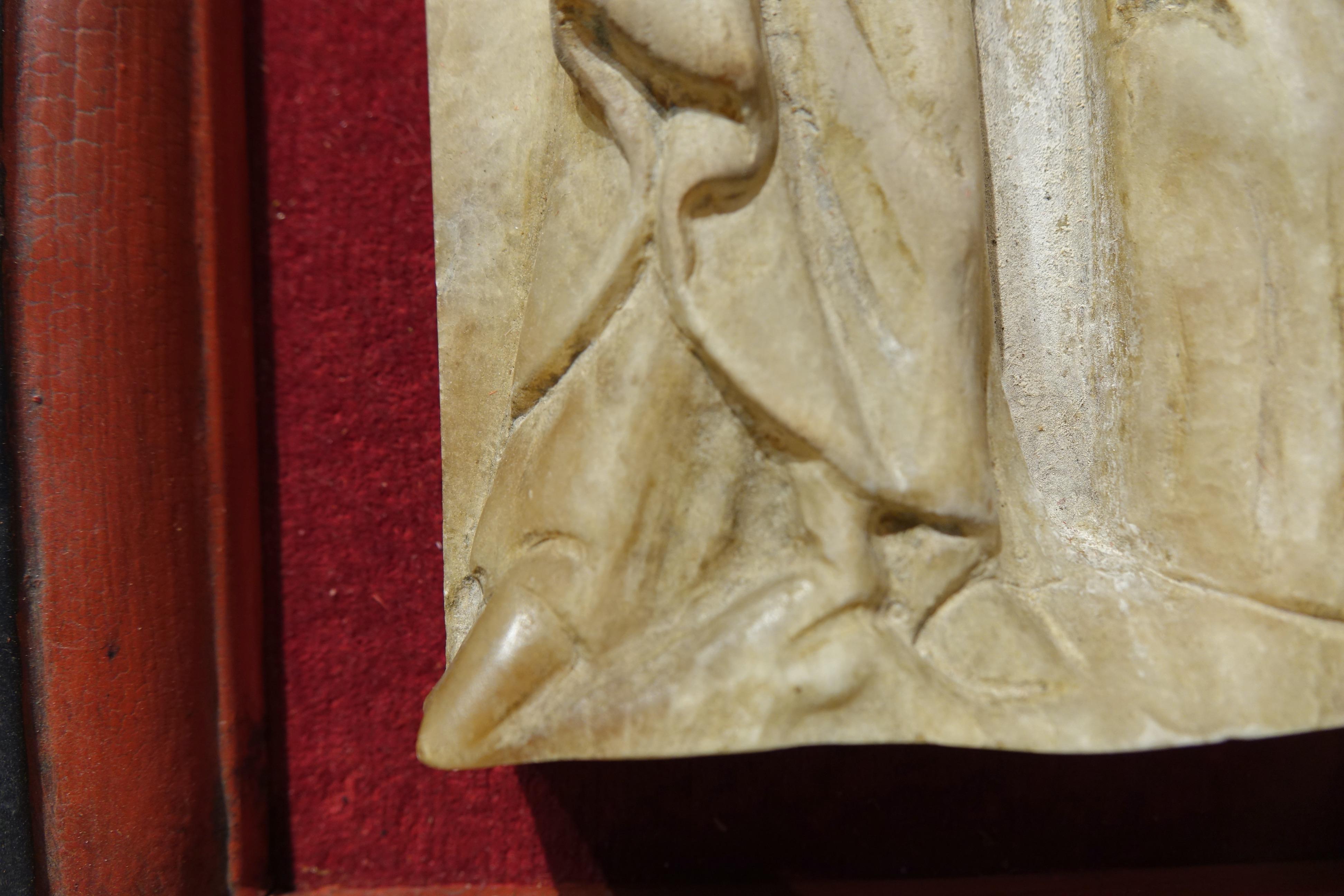 18th Century and Earlier Alabaster high relief, Spain 14th century For Sale