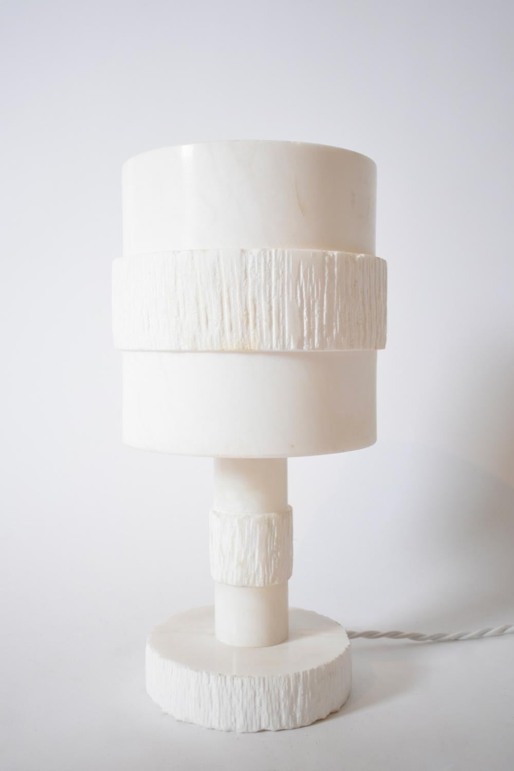 Alabasterlampe, 1970er Jahre. im Zustand „Hervorragend“ im Angebot in Lisboa, PT