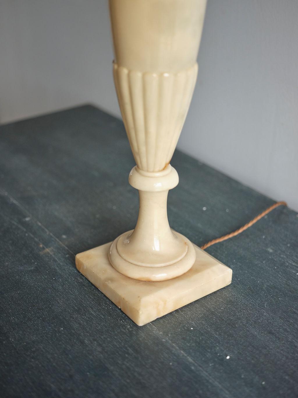 English Alabaster Lamp, circa 1860 For Sale