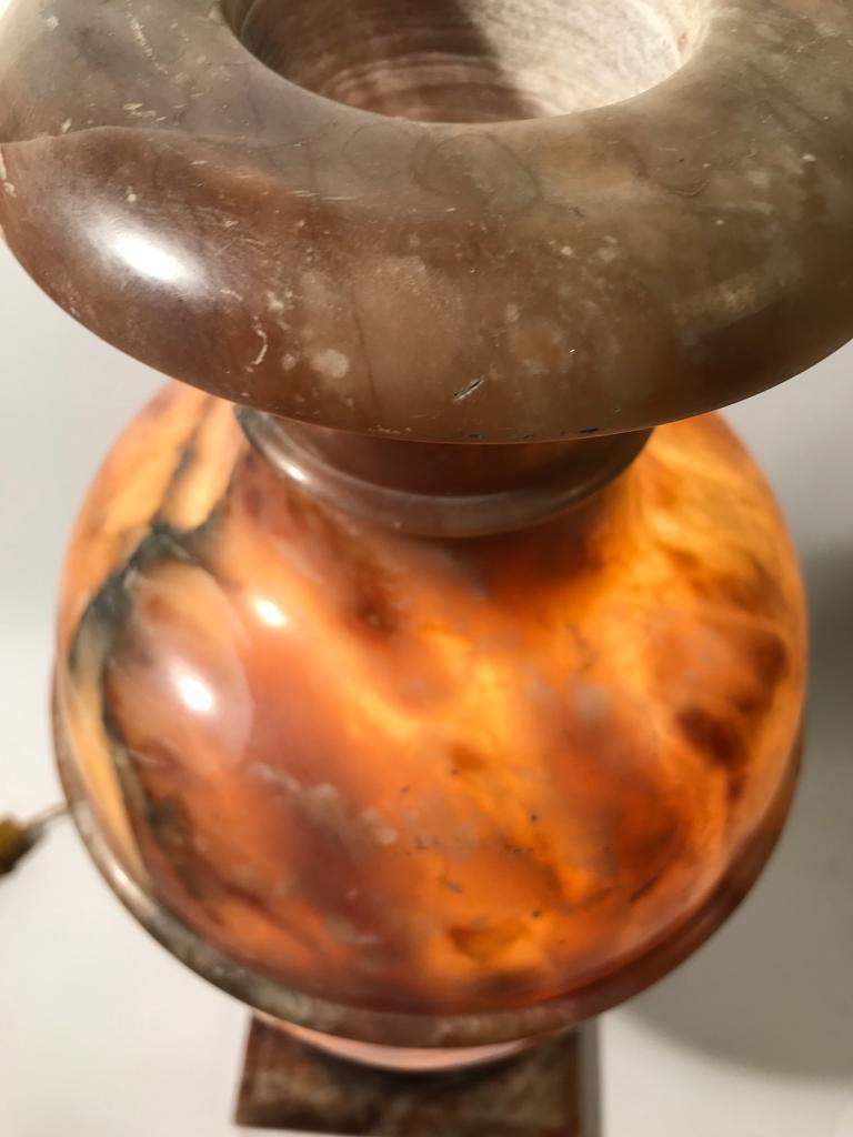 Alabaster Lamp  from Volterra, Italia, 1930s. For Sale 4