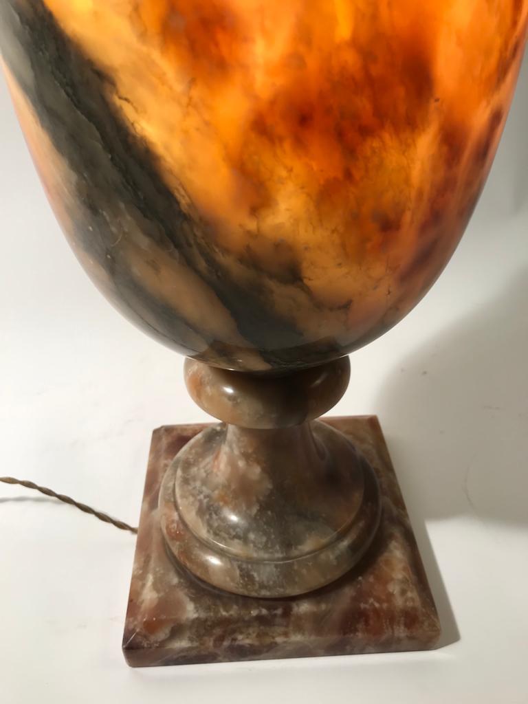 Alabaster Lamp  from Volterra, Italia, 1930s. For Sale 11