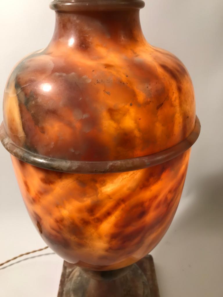 Italian Alabaster Lamp  from Volterra, Italia, 1930s. For Sale