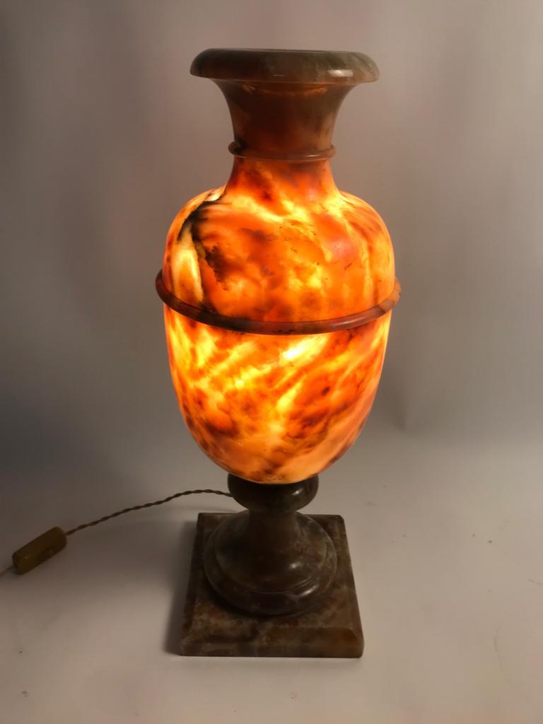 Alabaster Lamp  from Volterra, Italia, 1930s. For Sale 1