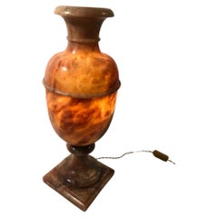 Alabaster Lamp  from Volterra, Italia, 1930s.
