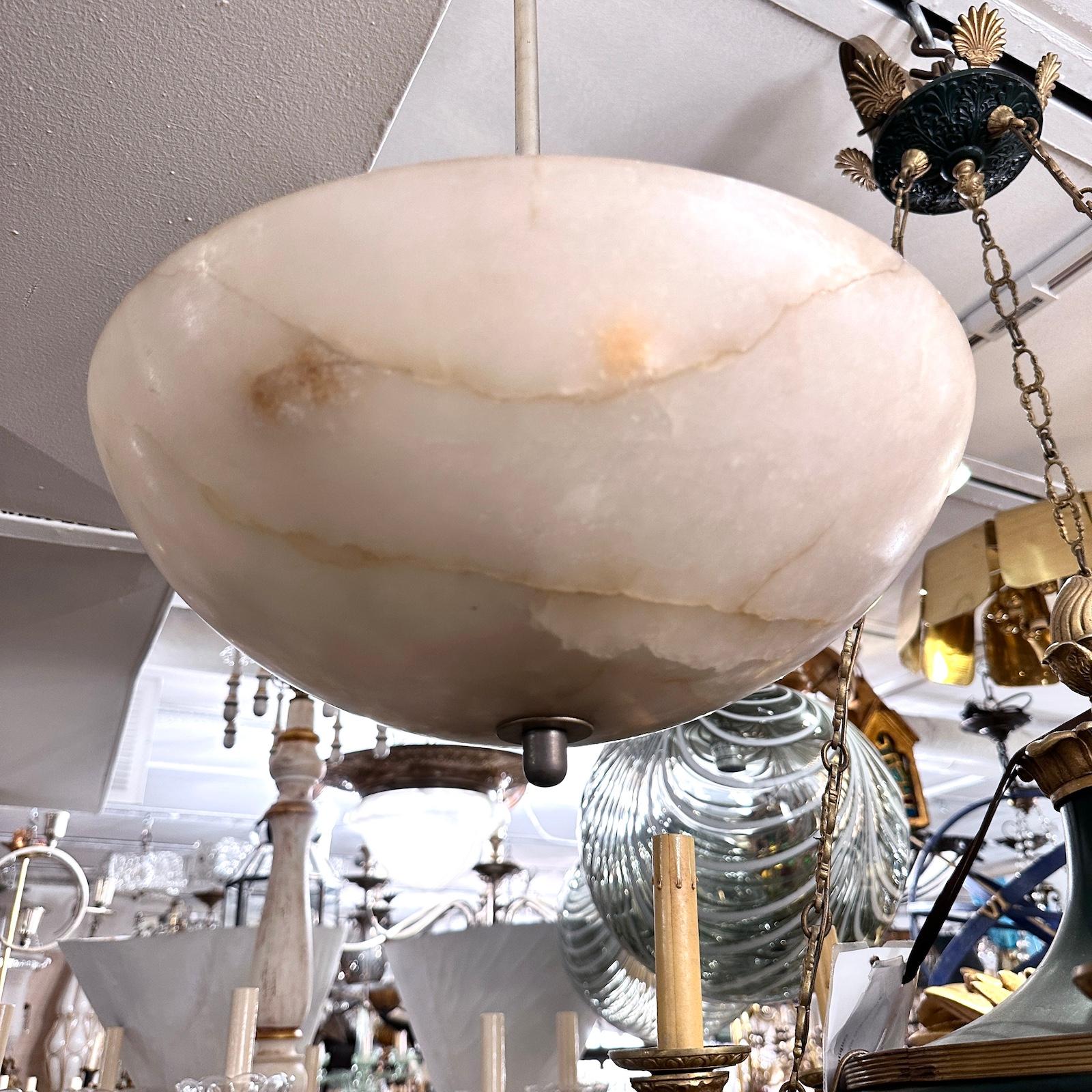 Alabaster Light Fixture For Sale 2