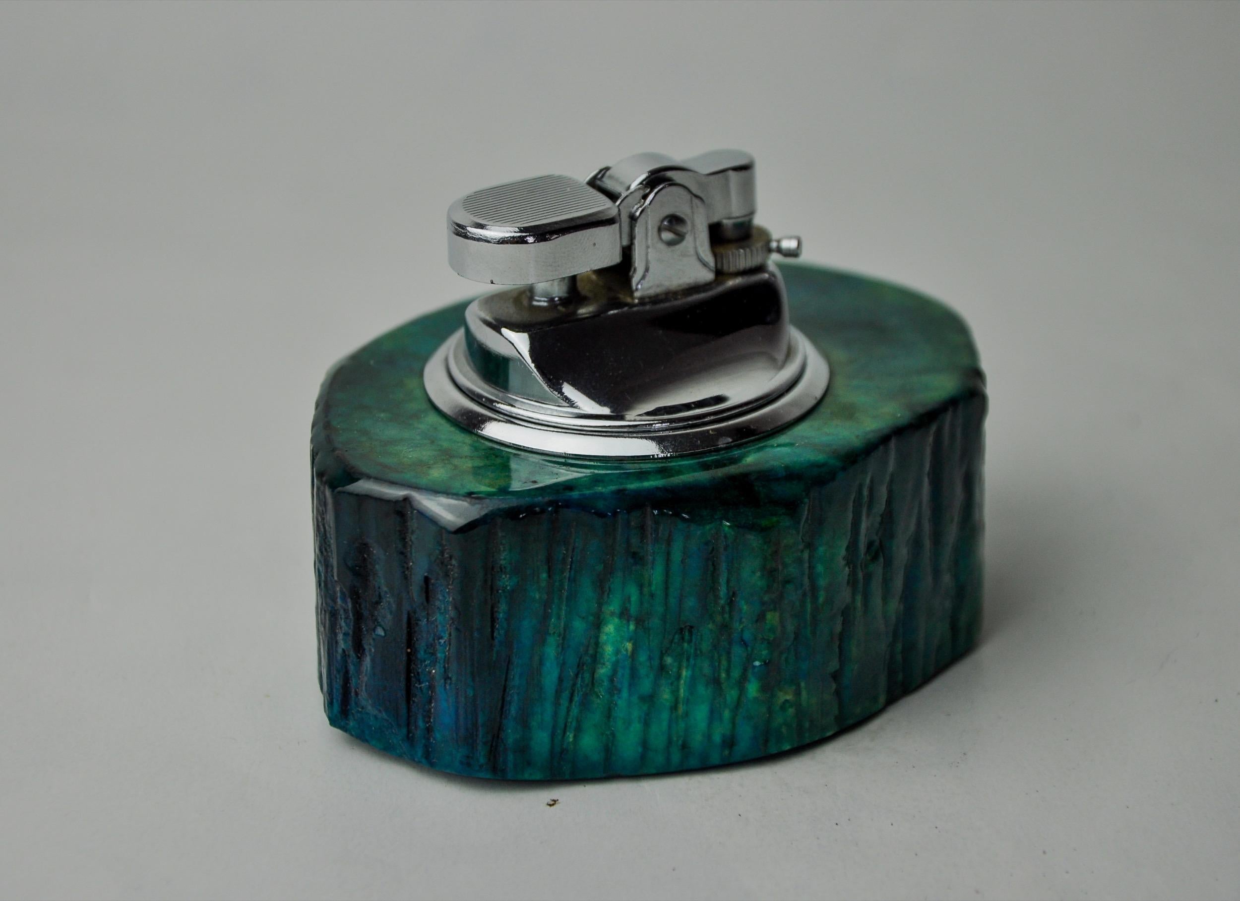 Alabaster lighter by Romano Bianchi, italy, 1970 In Good Condition In BARCELONA, ES