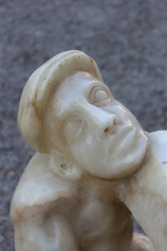 Alabaster Marble Sculpture Italian Design 1970 Miner Man