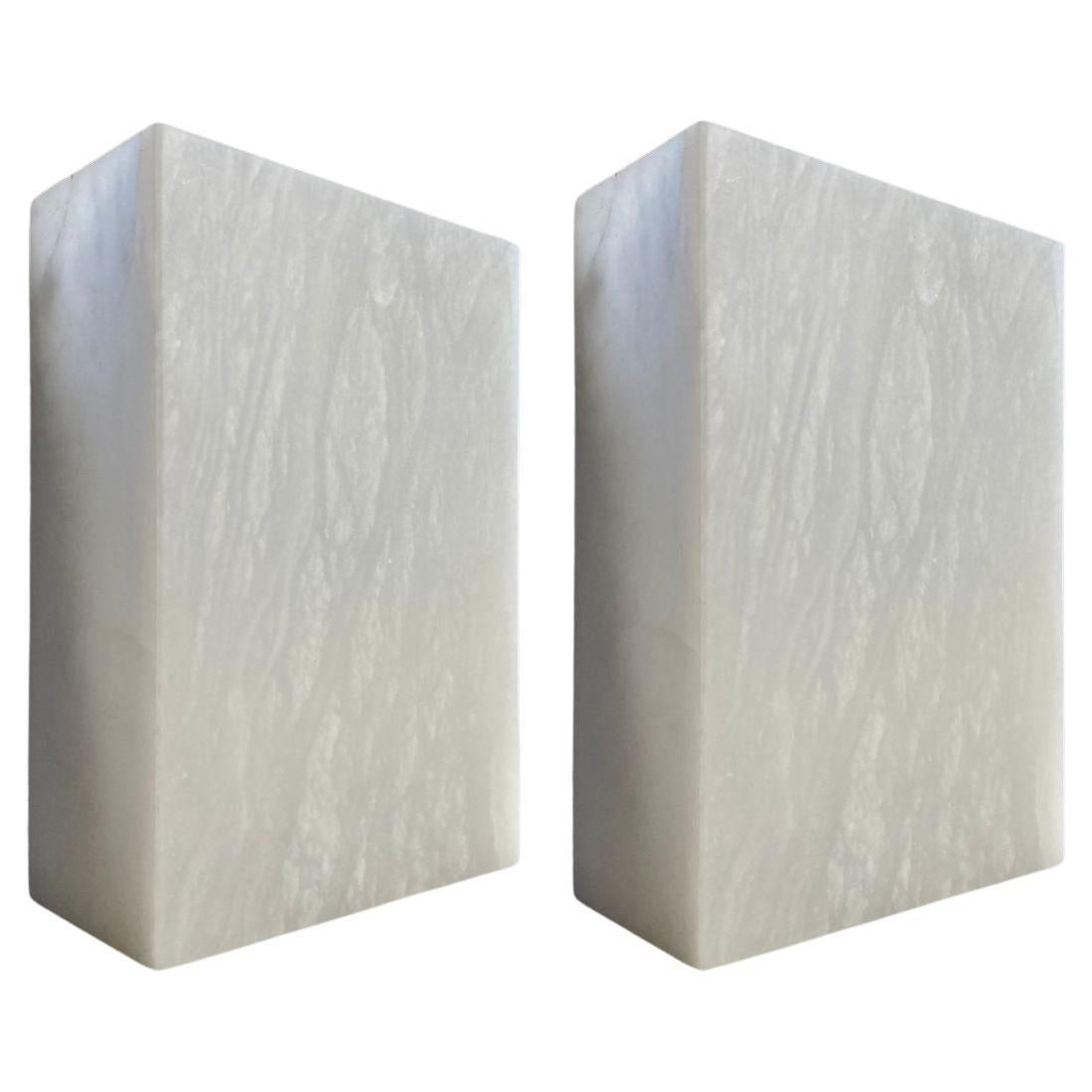 Aplique Minimalista de Alabastro, Pareja (España), Piedra Rectangular