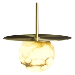 Alabaster Moons Suspension Lamp