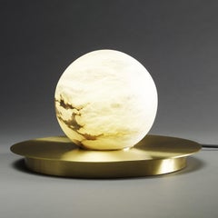 Alabaster-Mond-Tischlampe