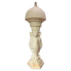 Alabaster Neoclassical Figural Lamp