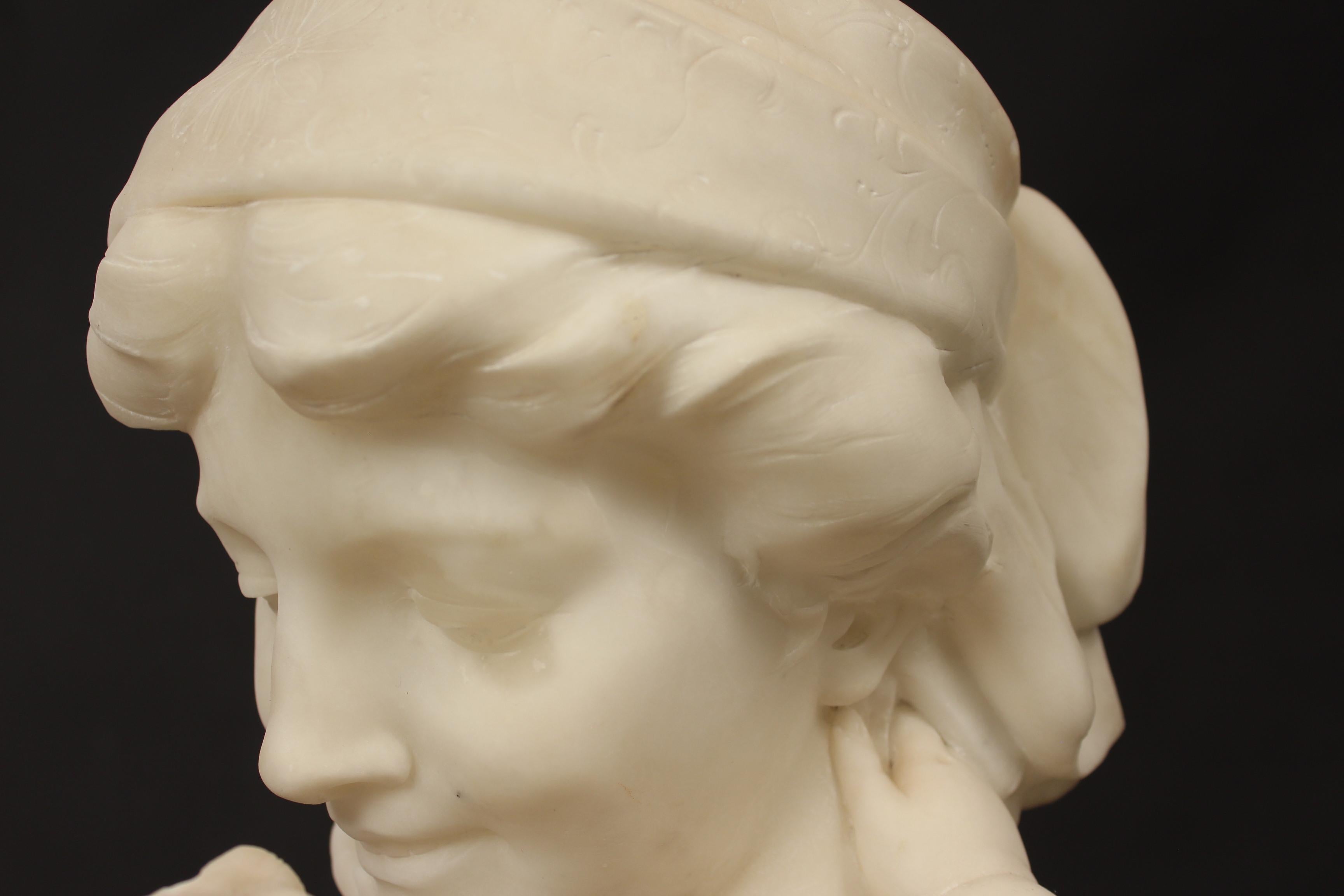 Alabaster bust of a Mother and Child 1