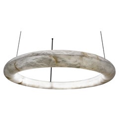 Oslo-Kabel-Hängelampe aus Alabaster von Atelier Alain Ellouz