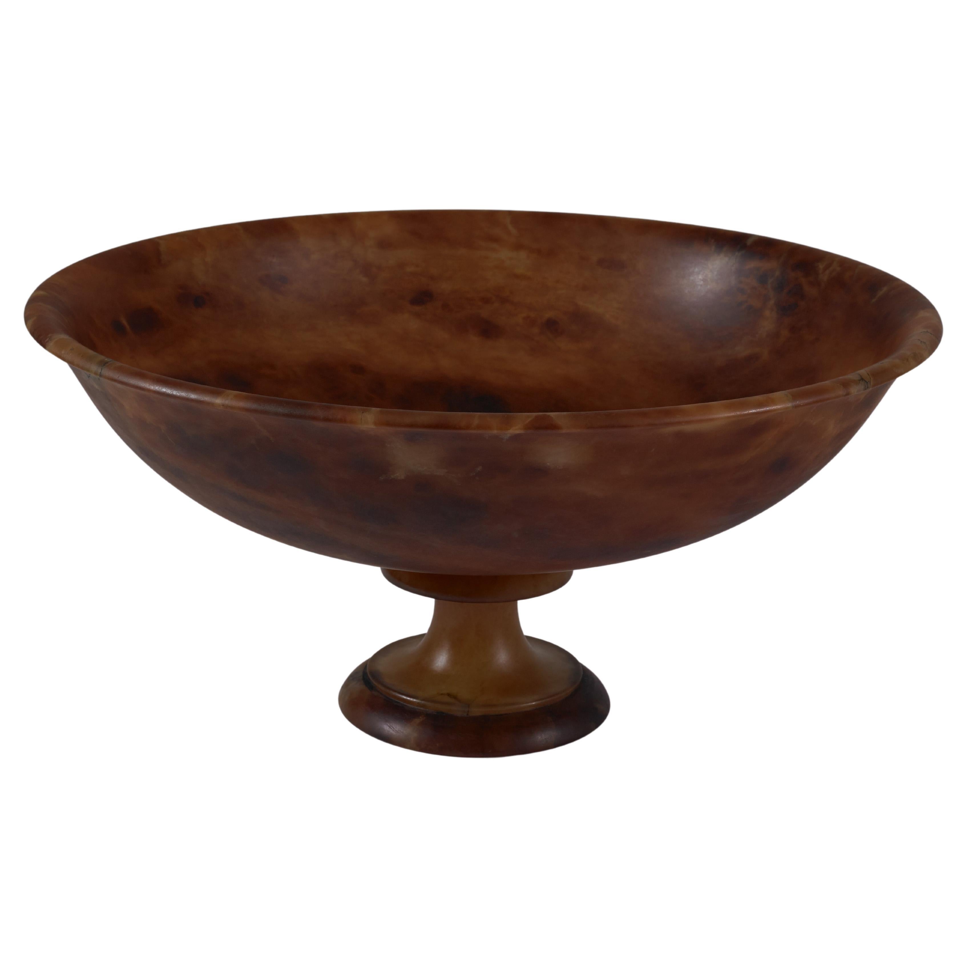 Cuenco con pedestal de alabastro