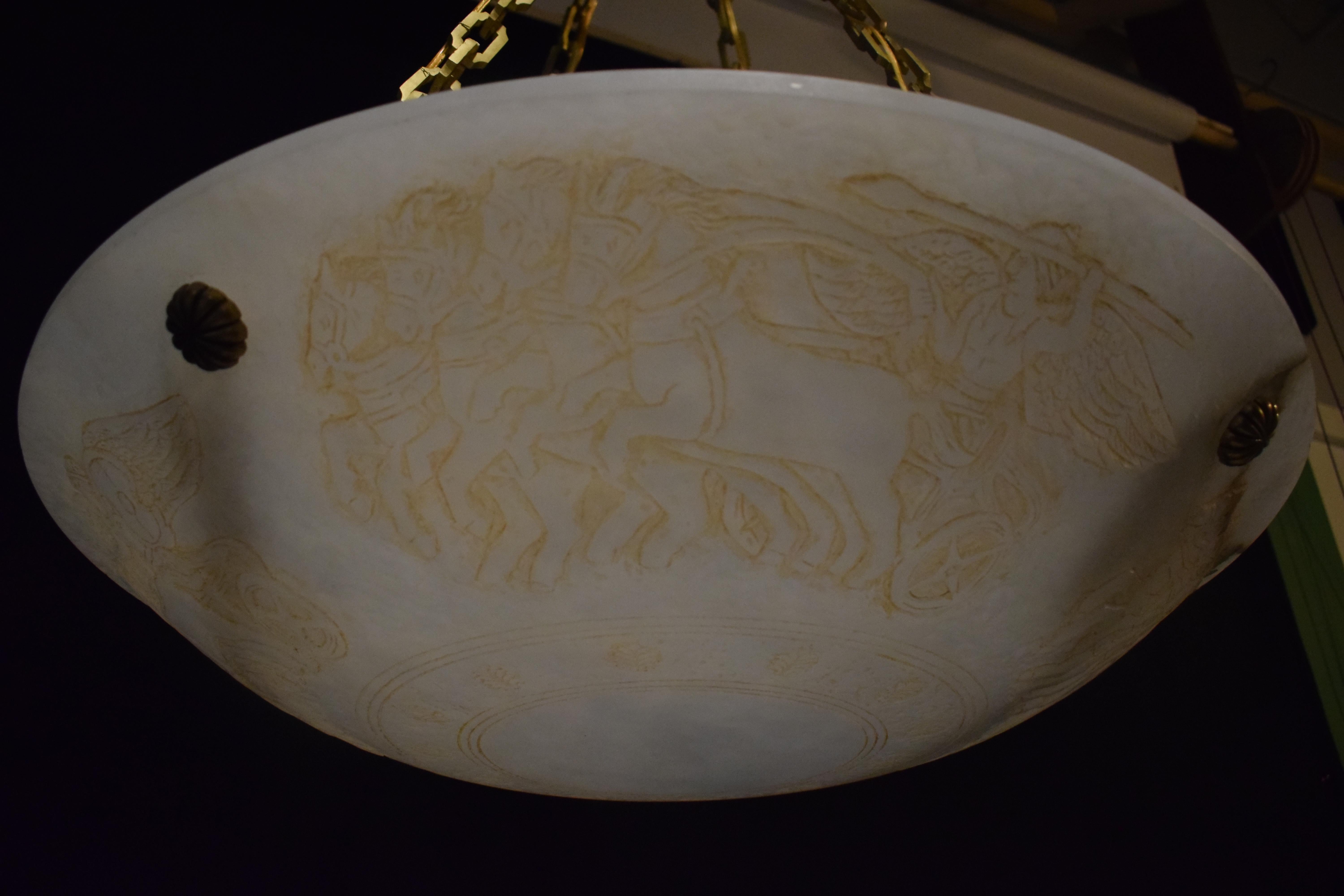 Mid-20th Century Alabaster Pendant For Sale