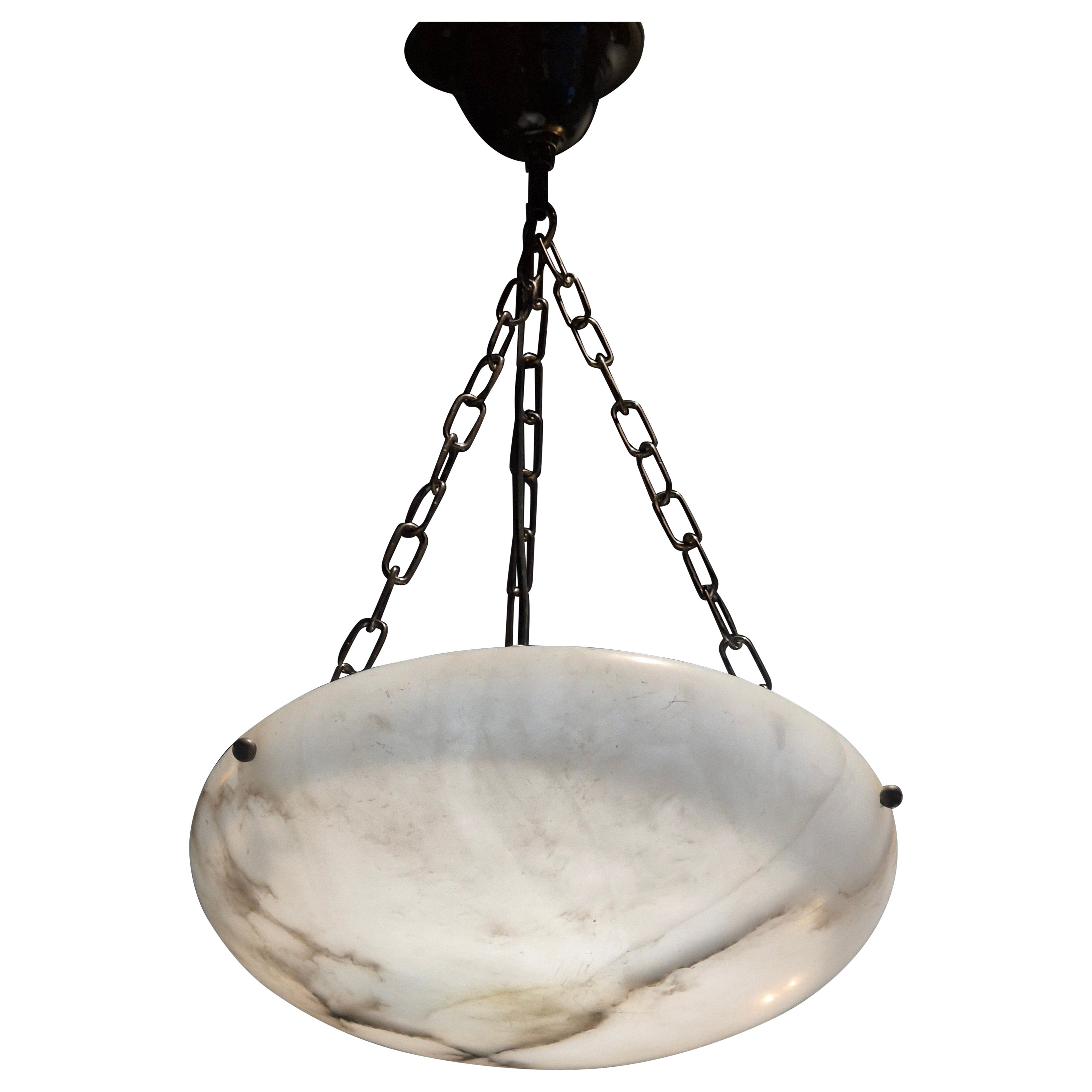 Alabaster pendant, diam. 30 cm. Swedish Grace, 1920s