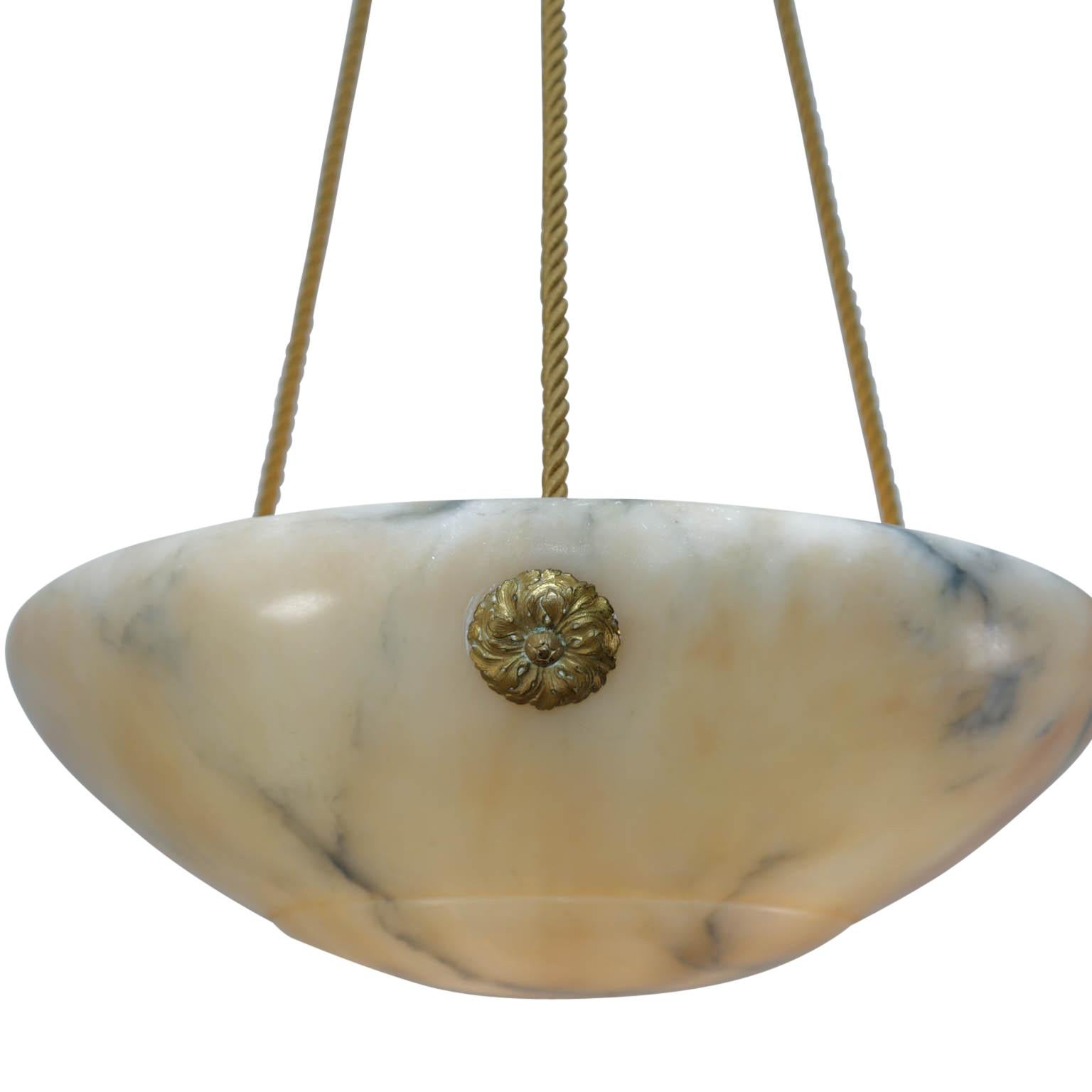 Late 19th Century Alabaster Pendant, Sweden, 1900