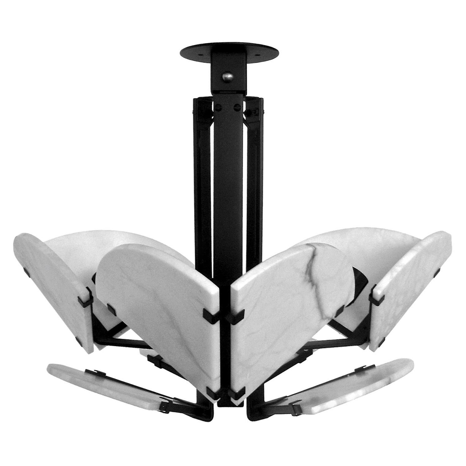 Alabaster 'Petal' Chandelier in the Manner of Pierre Chareau