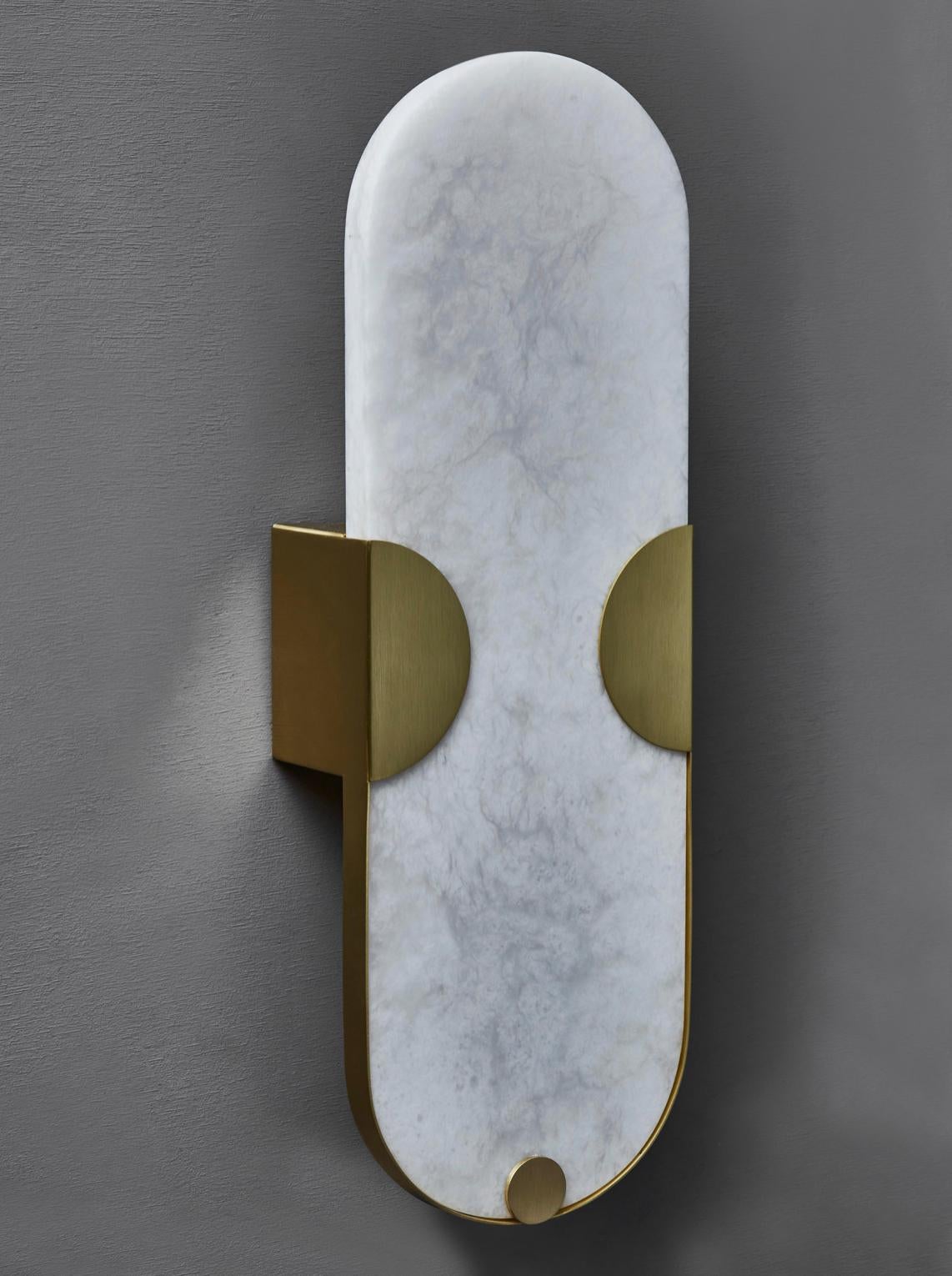 Alabaster Sconces by Studio Glustin In Excellent Condition In Saint-Ouen (PARIS), FR