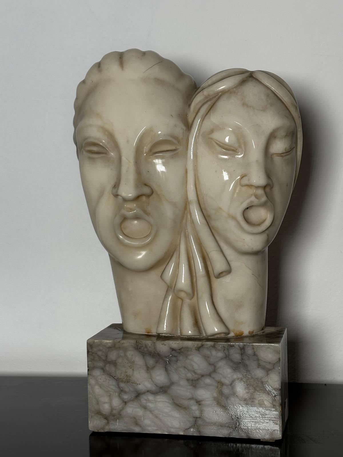 Mid-20th Century Alabaster Sculpture by Mario Urbani, Volterra For Sale