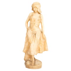Antique Alabaster Sculpture of a Dancer