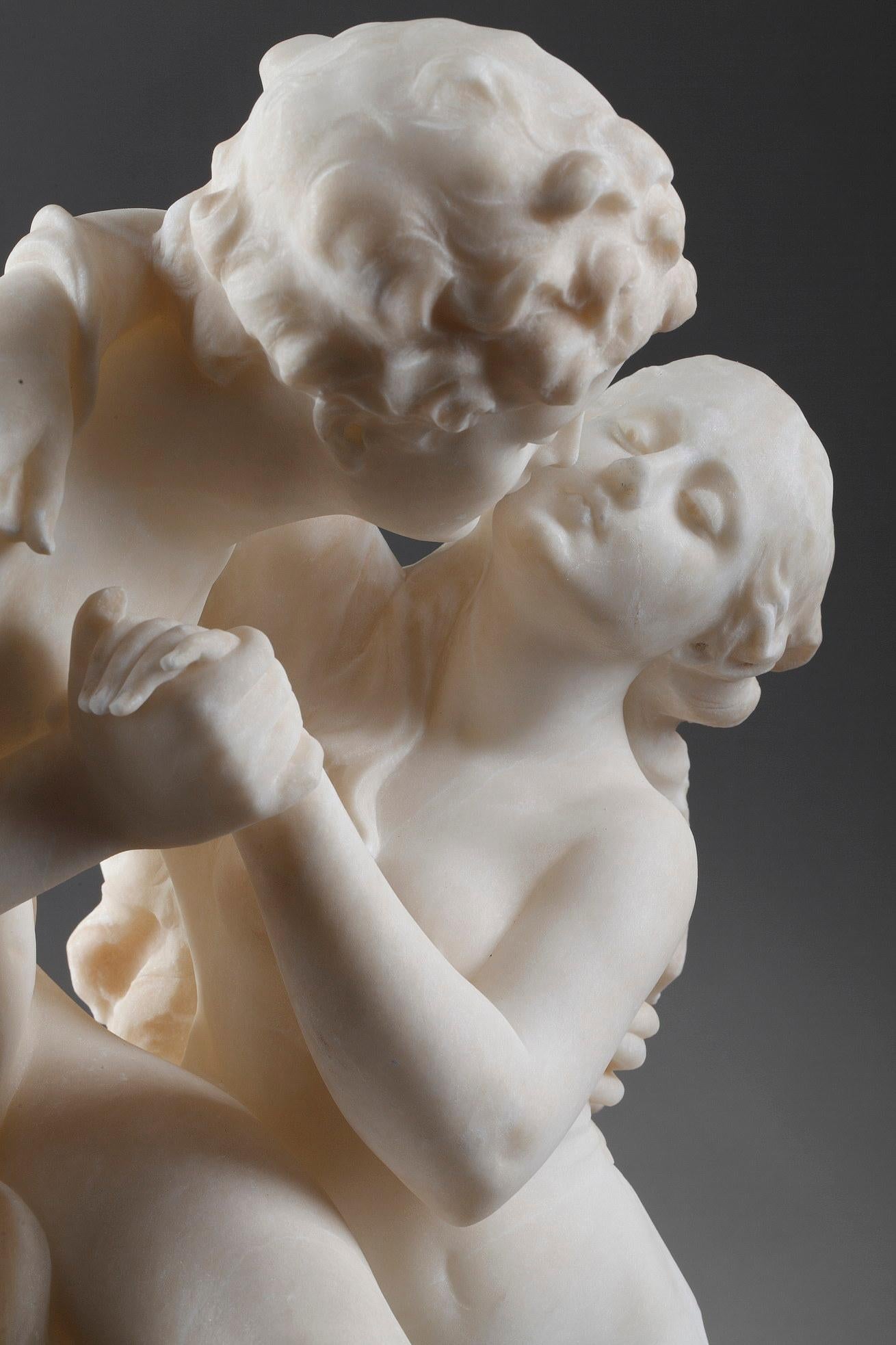 Alabaster Sculpture of a Mythological Couple 3
