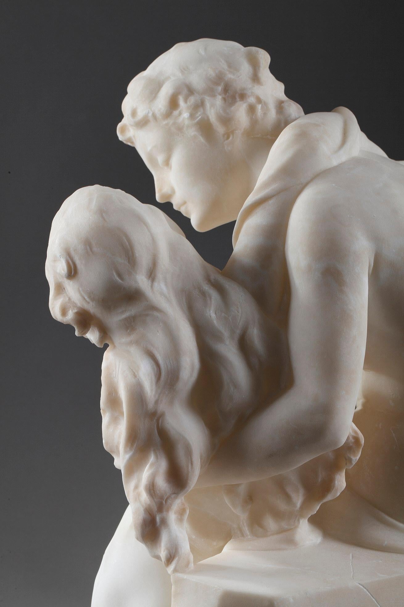 Alabaster Sculpture of a Mythological Couple 5