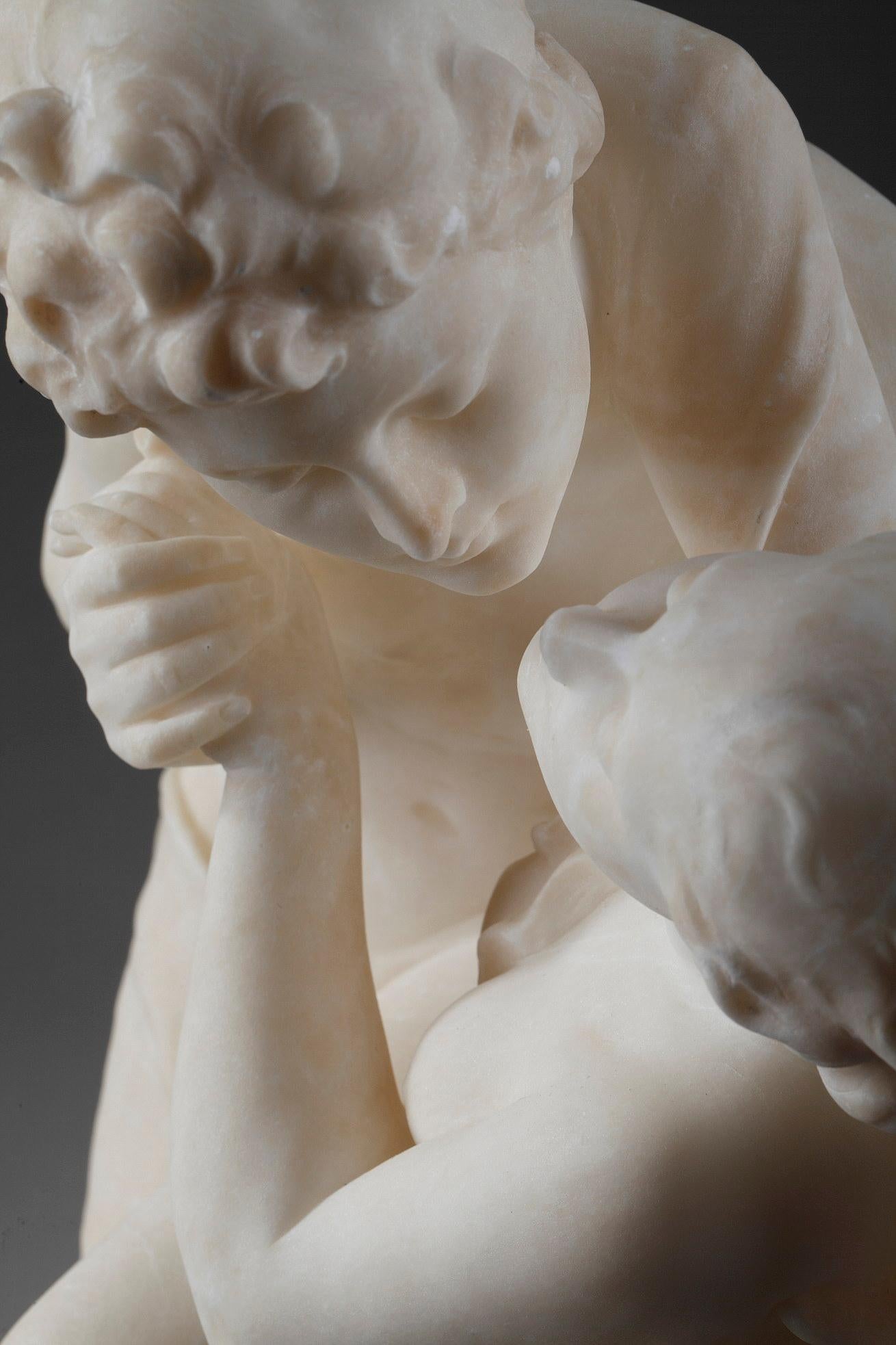 Alabaster Sculpture of a Mythological Couple 6