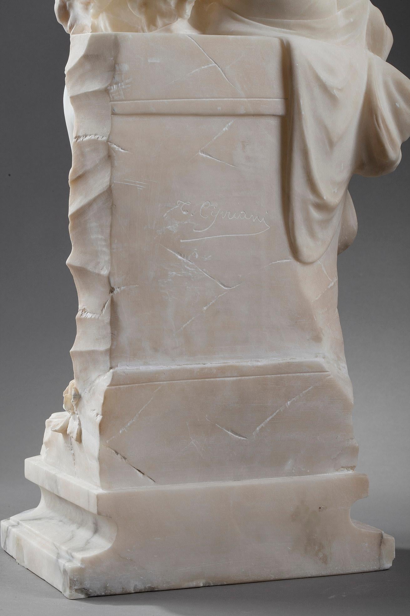 Alabaster Sculpture of a Mythological Couple 10
