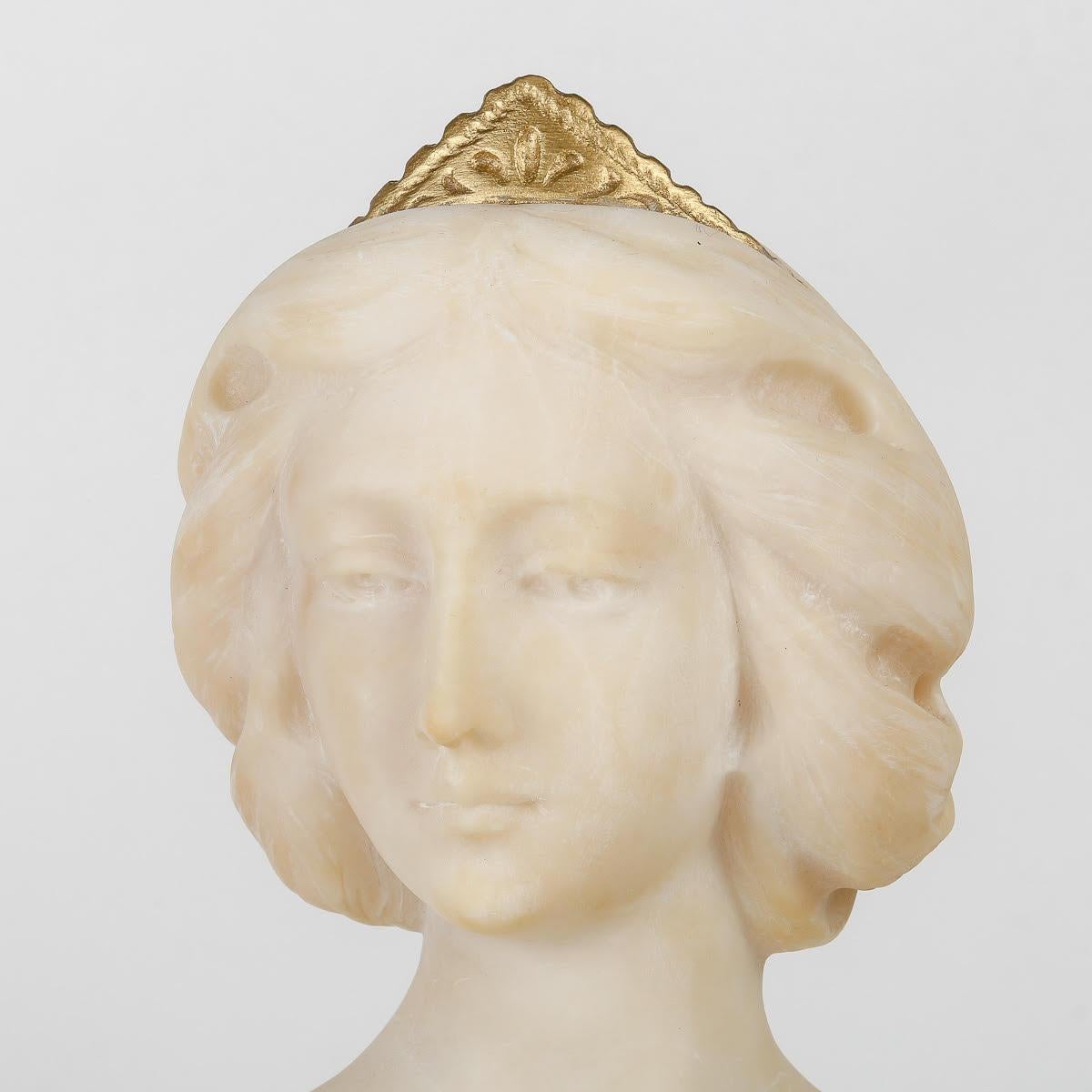Alabaster sculpture of an elegant lady, 19th century, Napoleon III period.

Sculpture of an elegant woman in alabaster, 19th century, Napoleon III period.

H: 37cm, W: 27cm, D: 16cm