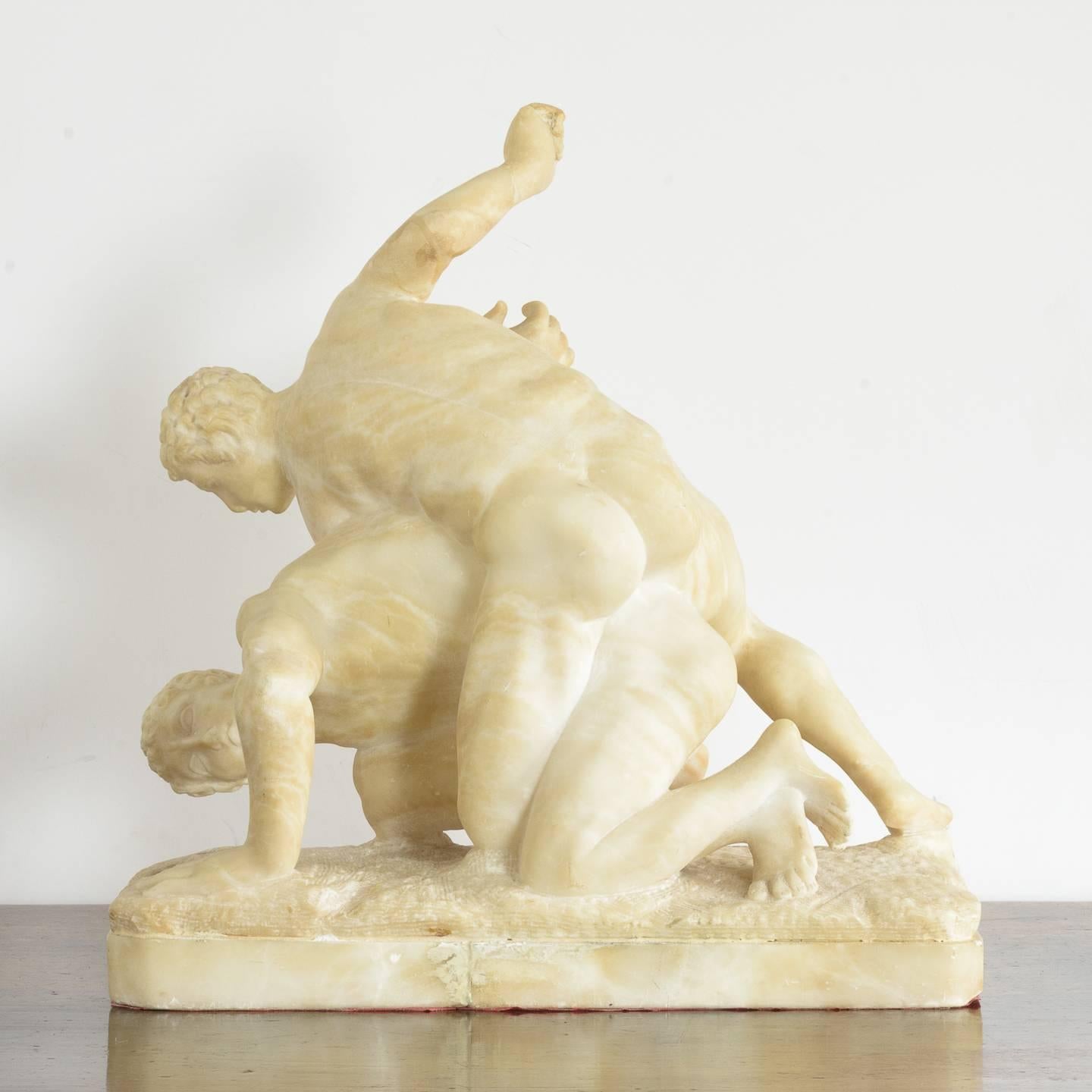 Classical Greek Alabaster Sculpture of the Uffizi Wrestlers