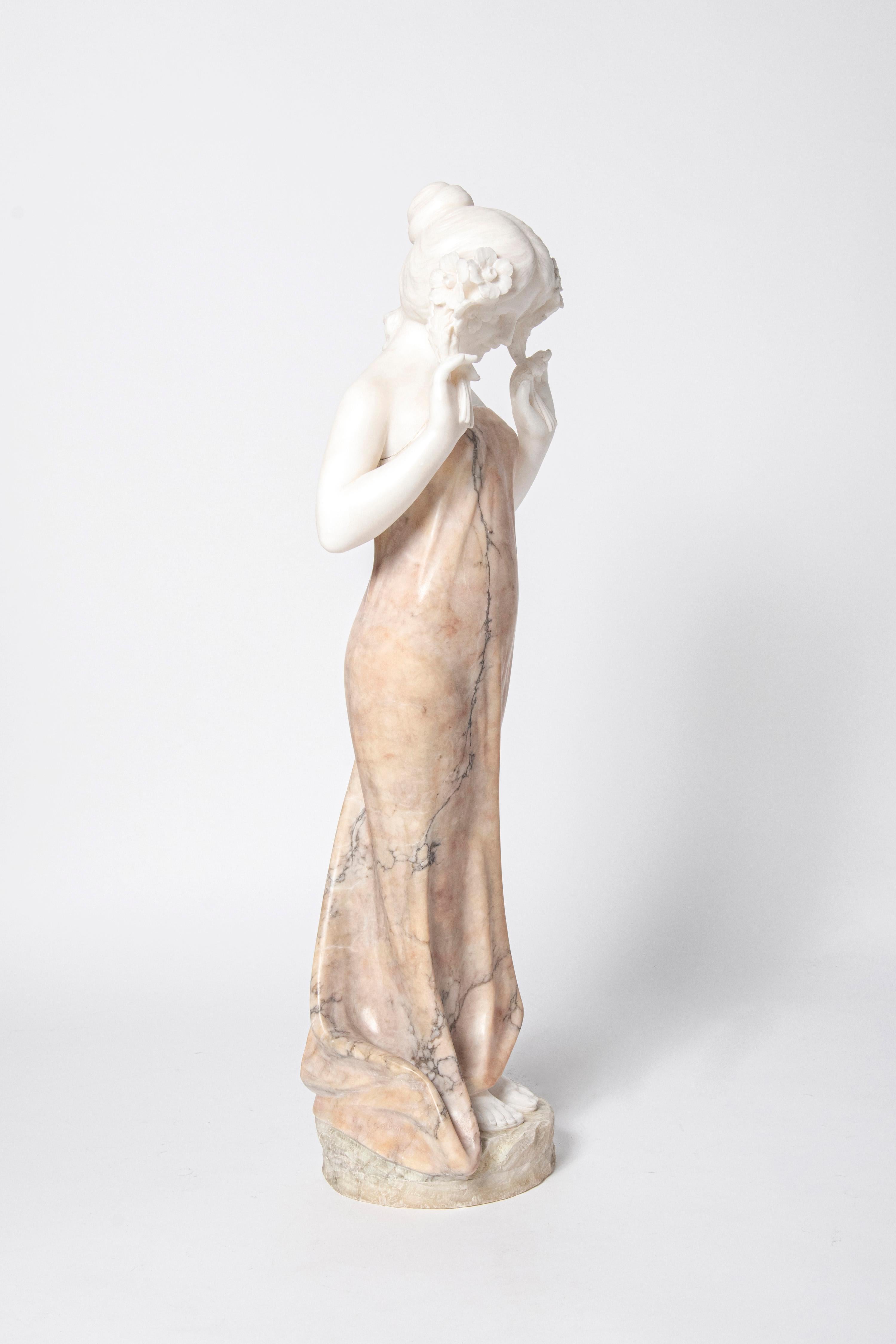Alabaster-Skulptur signiert G. Gambogi. Italien, Anfang des 20. Jahrhunderts.
Giuseppe Gambogi (1862 - 1938).