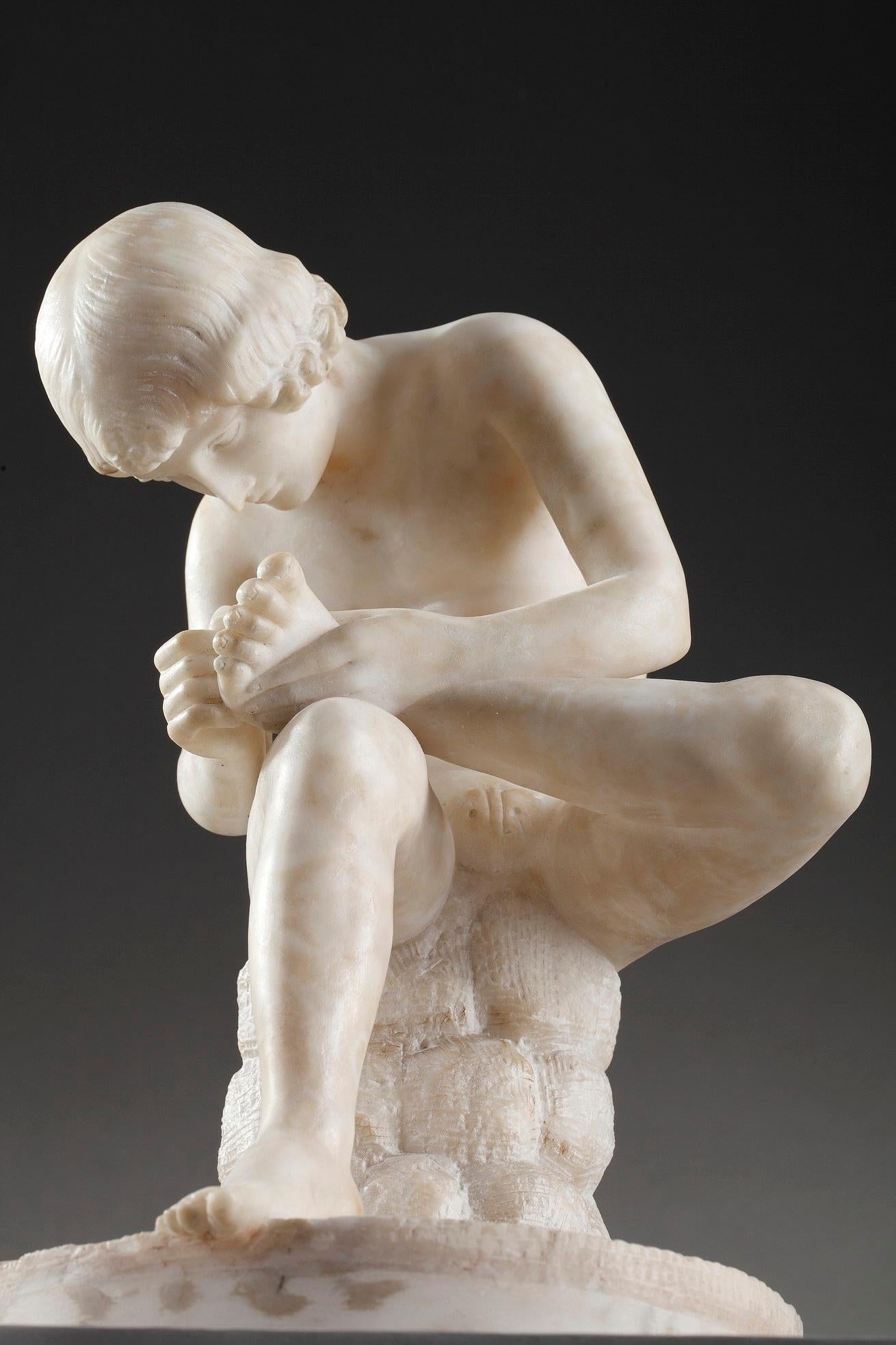 Alabaster Sculpture, Spinario after the Antique 3