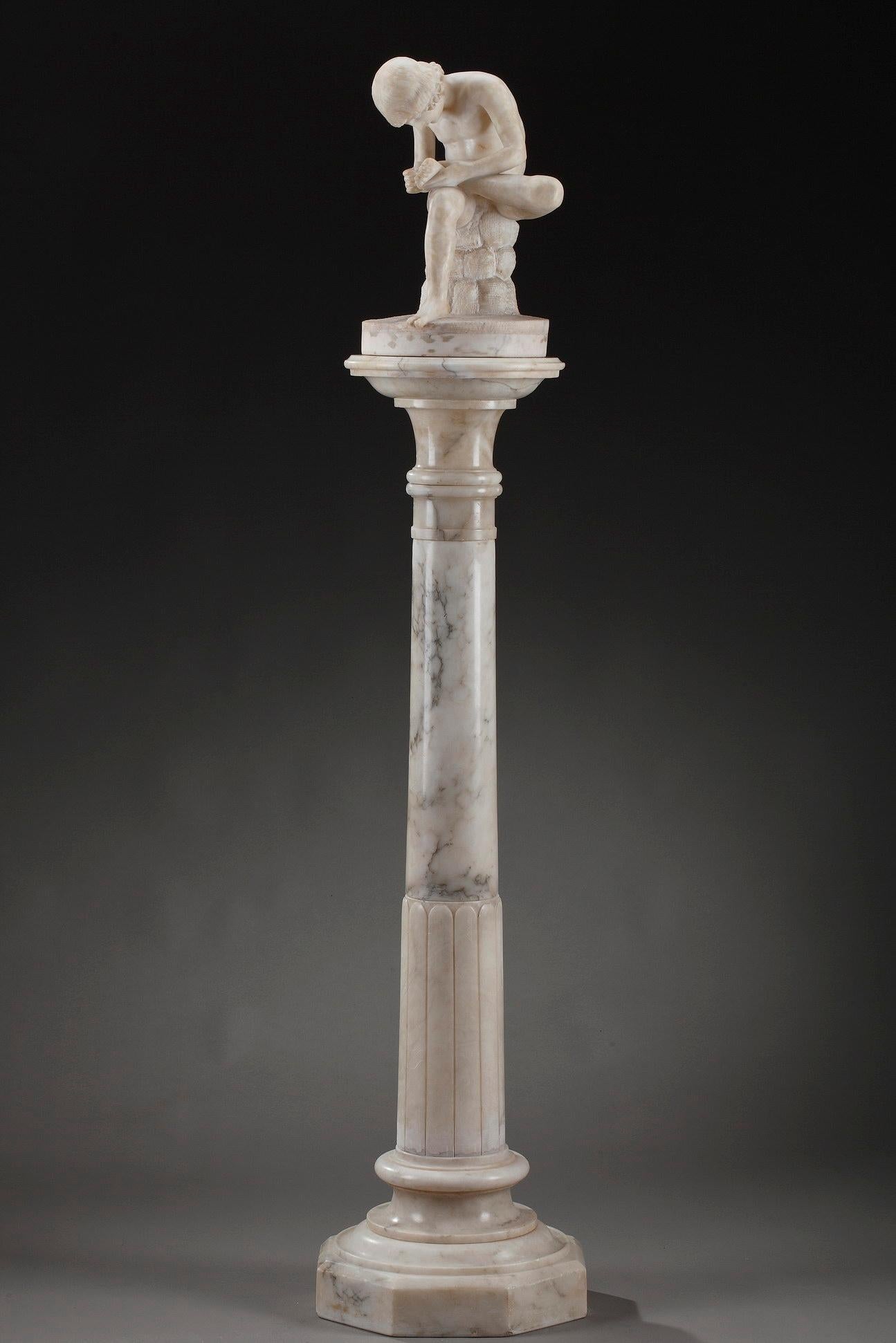 Alabaster Sculpture, Spinario after the Antique 5