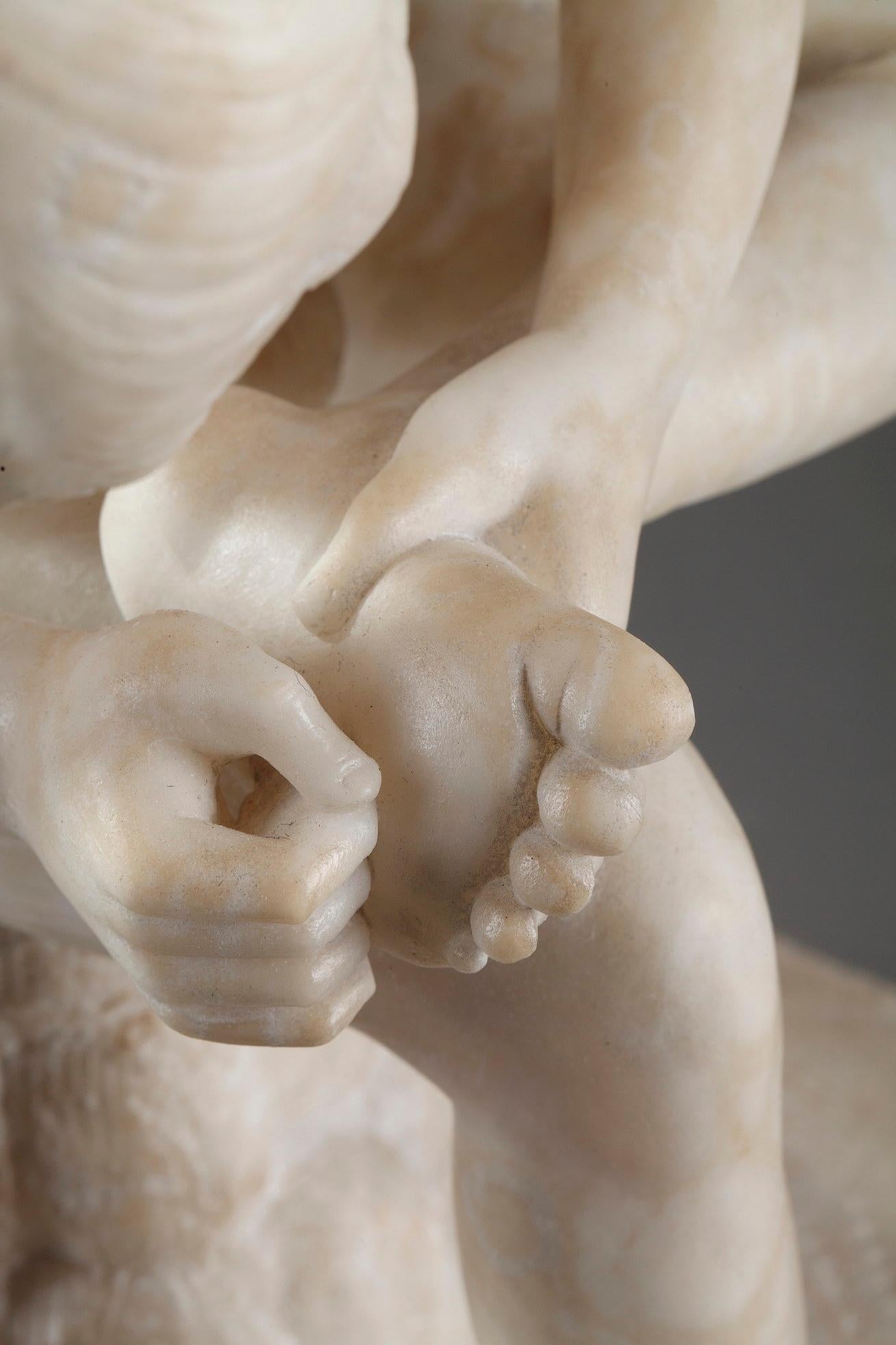 19th Century Alabaster Sculpture, Spinario after the Antique