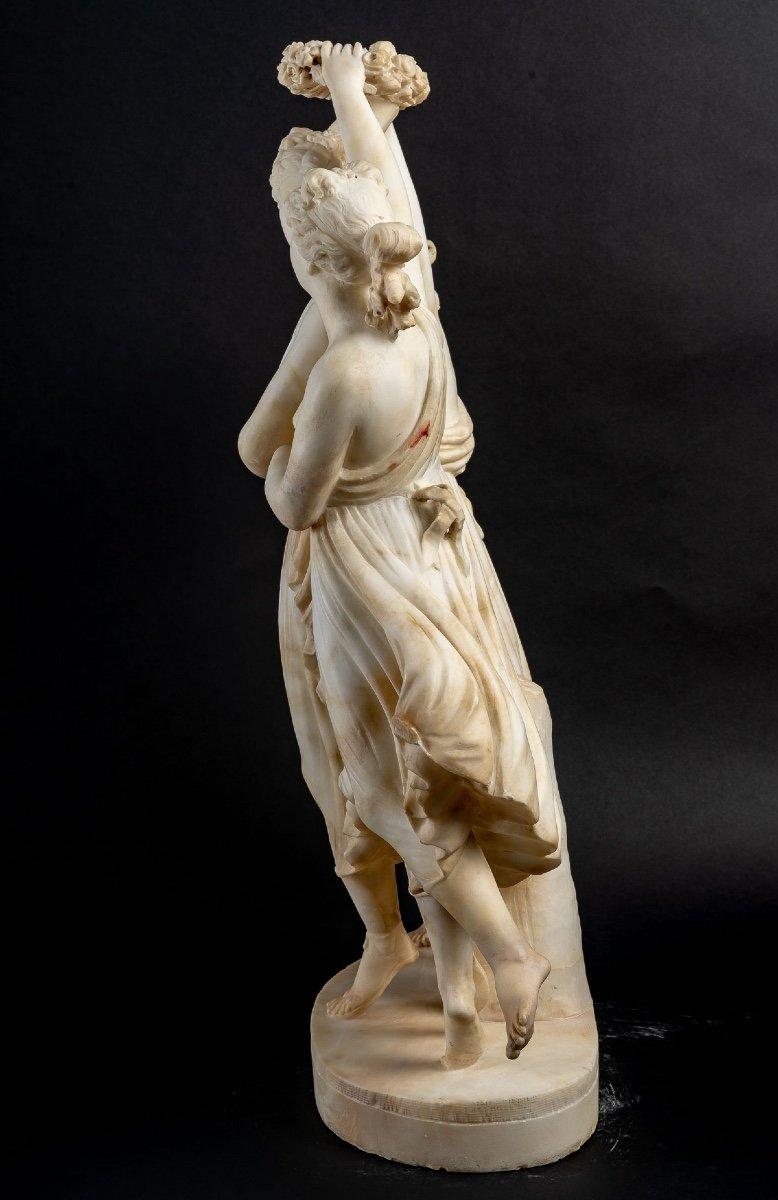 European Alabaster Sculpture the Three Graces, End of the 19th Century