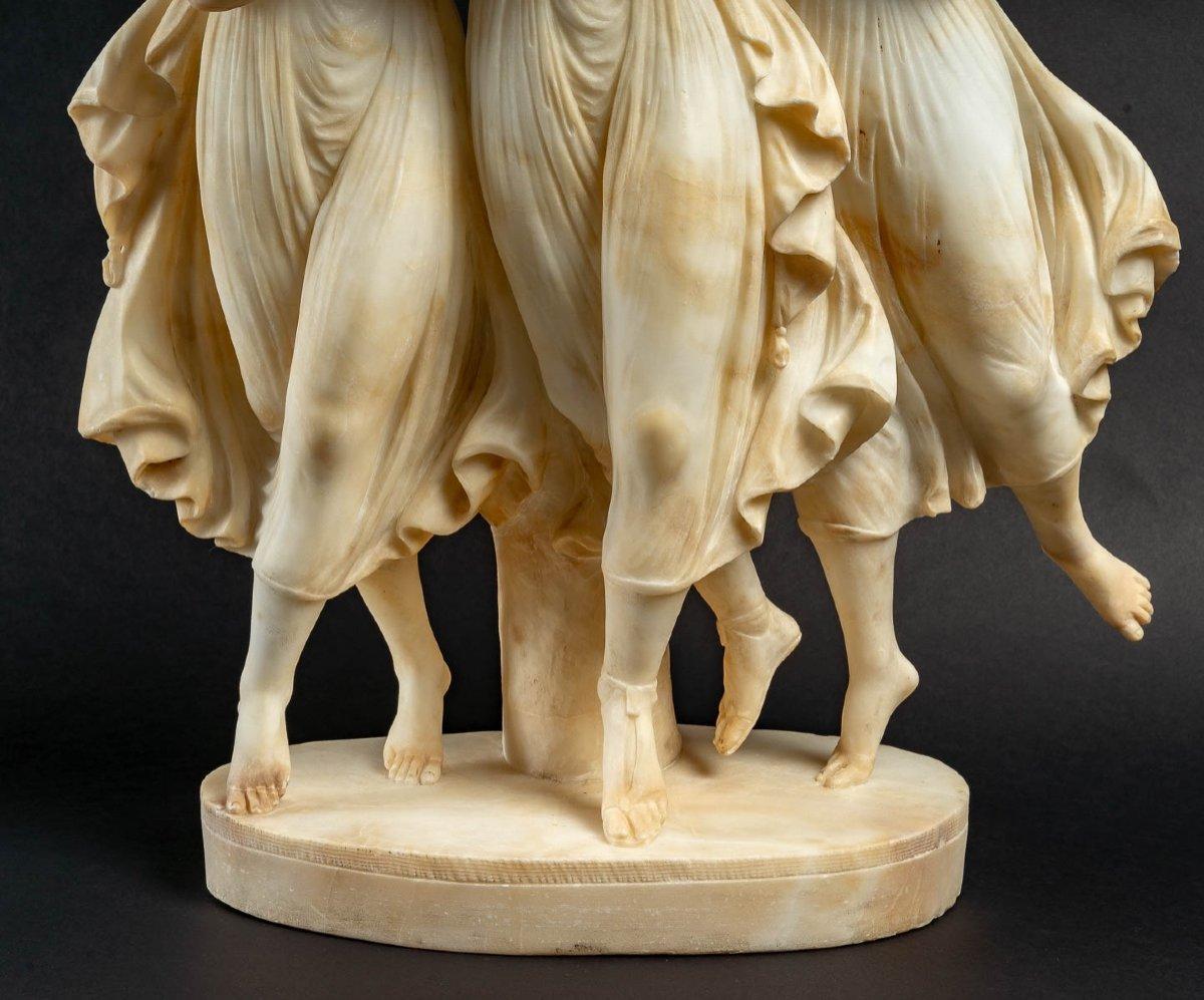 Alabaster Sculpture the Three Graces, End of the 19th Century 2