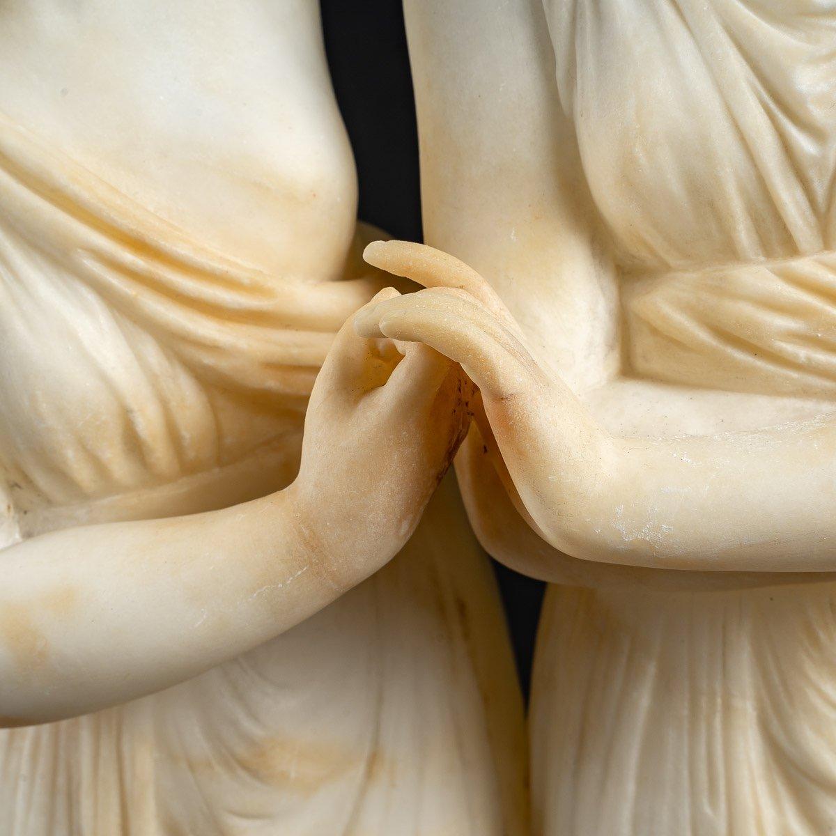 Alabaster Sculpture the Three Graces, End of the 19th Century 3