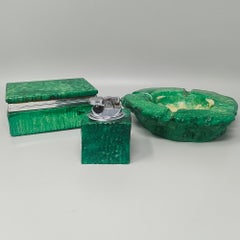 Set da fumo in alabastro di Romano Bianchi, fatto a mano, Greene & Greene, Italia, anni '60