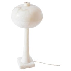 Alabaster space age mushroom lamp, 1970s
