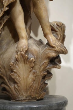 Alabaster Statue of the Goddess Flore, Flemish, 17th Century