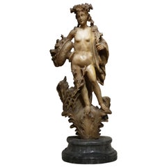 Alabaster Statue of the Goddess Flore, Flemish, 17th Century