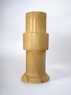 Kreisförmige Tischleuchte aus Alabaster, Spanien, 1970er Jahre