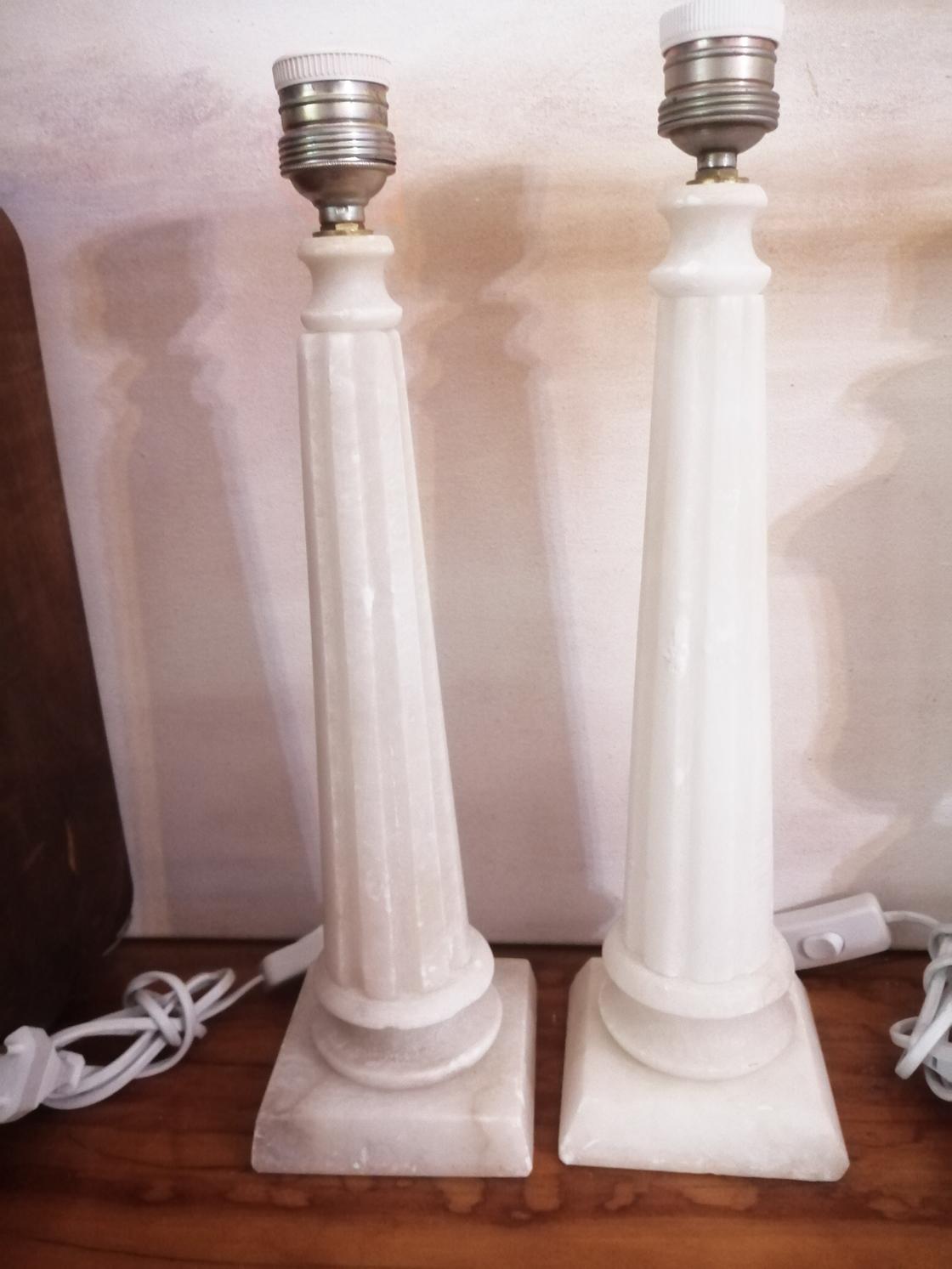 Alabaster Table Lamp Classic Column Form 5
