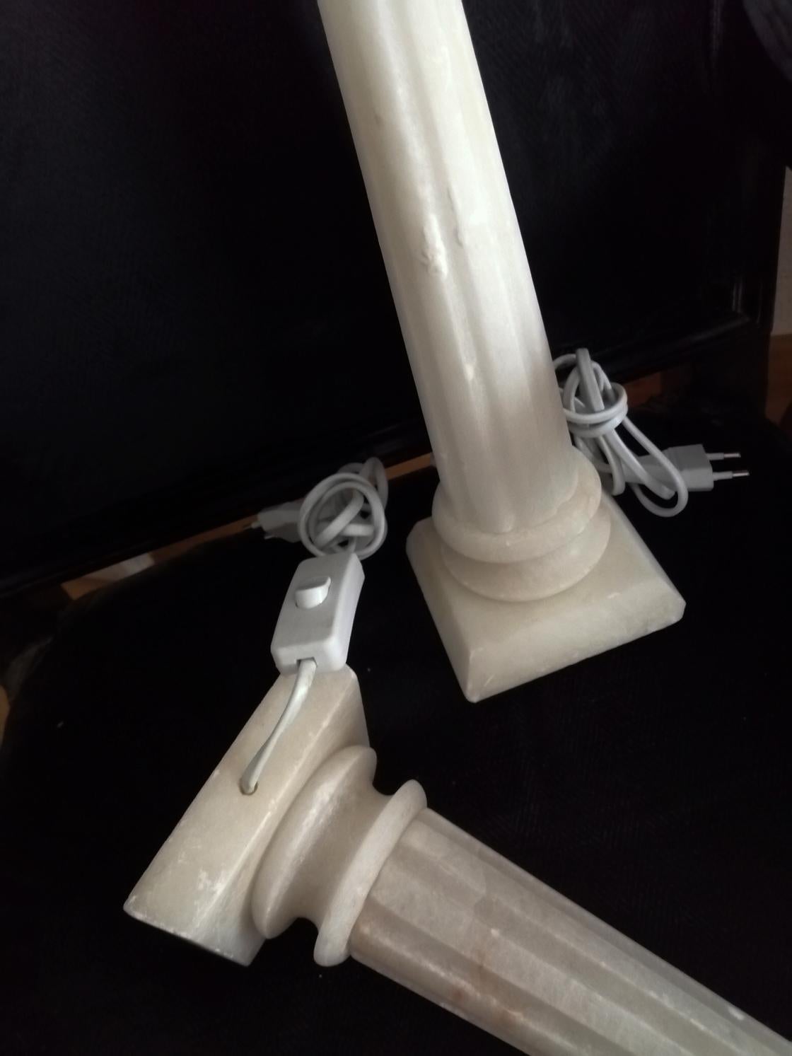 Alabaster Table Lamp Classic Column Form 2