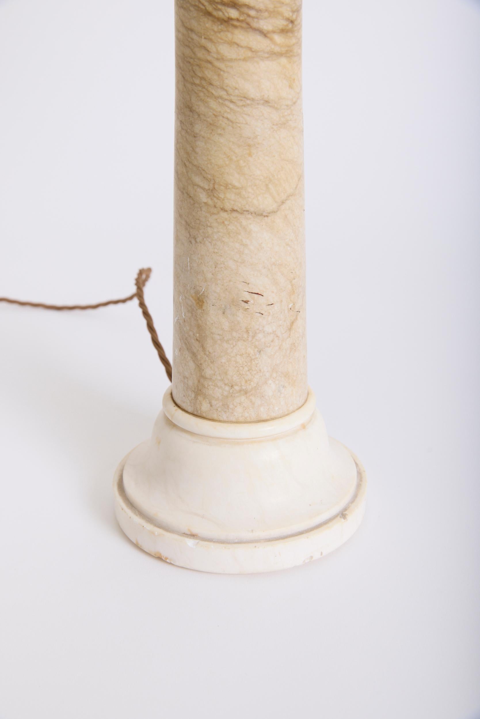 Neoclassical Alabaster Table Lamp For Sale