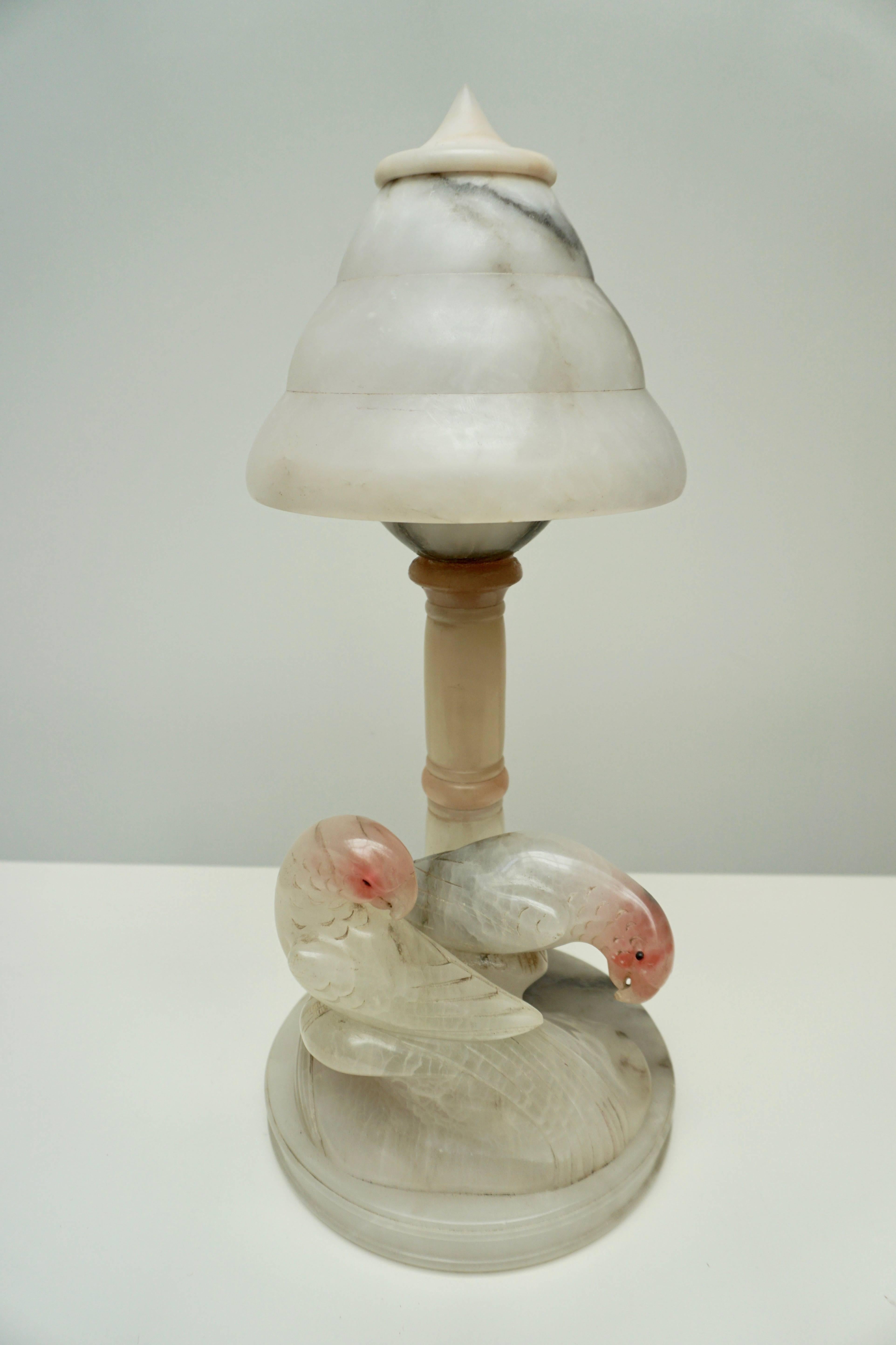 Mid-Century Modern Lampe de table albâtre en vente